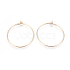 304 Stainless Steel Hoop Earrings Findings STAS-I120-60D-G-1