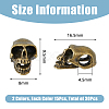 SUPERFINDINGS 30Pcs 2 Colors Zinc Alloy Skull European Beads FIND-FH0008-77-9