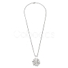 Zinc Alloy with Rhinestone Pendant Necklaces NJEW-M211-15P-01-5