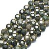 Natural Green Wood Lace Stone Wooden Jasper Beads Strands G-C116-A02-02-2