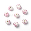 Handmade Printed Porcelain Beads PORC-Q201-10mm-3-2