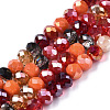 Electroplate Glass Beads Strands EGLA-N002-12F-1