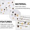 Fingerinspire 160Pcs 8 Style Mini Alloy Metal Buttons FIND-FG0001-36-4