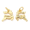 Christmas Rack Plating Brass Pendants KK-D037-02G-1