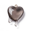 Transparent Resin Pendants RESI-F028-01B-2