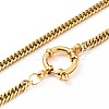 304 Stainless Steel Diamond Cut Chunky Curb Chains NJEW-JN03213-01-2