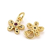 Brass Micro Pave Cubic Zirconia Pendants KK-G490-28A-G-2