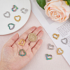 12Pcs 6 Style 304 Stainless Steel Linking Rings STAS-DC0011-03-3