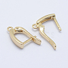 Brass Hoop Earring Findings with Latch Back Closure LS-KK-F728-06G-A-NF-2