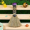 Natural Amethyst Heart Magic Broom PW-WG62536-03-1