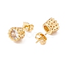 Cubic Zirconia Column Stud Earrings EJEW-F282-24G-2