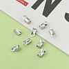 Tarnish Resistant 304 Stainless Steel Fold Over Crimp Cord Ends STAS-M009-01A-6