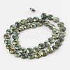 Electroplated Non-magnetic Synthetic Hematite Flat Round Bead Strands G-L368-06F-2