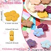 22Pcs 11 Colors Flower Food Grade Eco-Friendly Silicone Focal Beads SIL-CJ0002-56-8