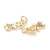 Brass Micro Pave Cubic Zirconia Pendants LS-ZIRC-J041-16D-2