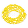 Opaque Solid Color Electroplate Glass Beads Strands EGLA-A039-P2mm-B05-3