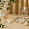 2Pcs 2 Colors Alloy Cuff Bangles BJEW-GO0001-06-3