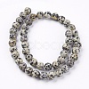 Natural Dalmatian Jasper Stone Bead Strands G-R193-14-8mm-2