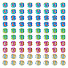 100Pcs 5 Styles Electroplated Glass Bead GLAA-TA0002-95C-1