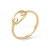 Real 18K Gold Plated 304 Stainless Steel Adjustable Finger Ring RJEW-L115-01G-07-1