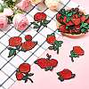 22Pcs Rose Flower Polyester Computerized Embroidery Cloth Iron on Sew on Patches PATC-CJZ0001-01-6