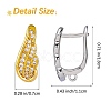 4 Pairs 2 Colors Rack Plating Brass Micro Pave Cubic Zirconia Hoop Earring Findings ZIRC-SZ0005-07-2