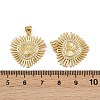 Brass Micro Pave Clear Cubic Zirconia Pendants ZIRC-I367-13G-07-3