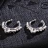 Personality Brass Cubic Zirconia Clip-on Nose Septum Rings AJEW-EE0002-001P-01-3