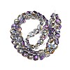Electroplate Glass Beads Strands EGLA-N012-07W-2