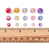 190Pcs 15 Style Frosted Spray Painted Glass Beads Strands GLAA-FS0001-27-6