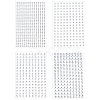 16 Sheets 4 Styles ABS Imitation Pearl Stickers Paper Sheets for Craft DIY-CP0013-56-7