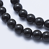 Natural Black Tourmaline Beads Strands G-E444-27-8mm-3