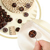 1-Hole Plastic Buttons BUTT-CA0001-34B-5