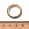 Brass Micro Pave Cubic Zirconia Finger Rings RJEW-P166-10G-5