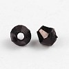 Faceted Bicone Transparent Acrylic Beads DBB4mm10-1