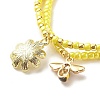2Pcs Glass Seed Beaded Stretch Bracelets Set BJEW-JB08088-04-6