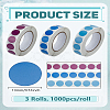 3 Rolls 3 Colors Paper Stickers AJEW-LP0002-84C-2