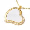 Sublimation Blank Aluminum Pendant Necklace NJEW-E020-03G-03-2
