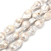 Natural Baroque Pearl Keshi Pearl Beads Strands PEAR-Q015-017-1