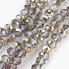 Electroplate Glass Beads Strands X-GLAA-K027-HP-A02-1