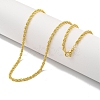 Brass Wheat Chain Necklaces for Women NJEW-G084-24G-1