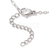 304 Stainless Steel Paperclip Chain Cable Chain Necklace Slider Making AJEW-JB01529-4