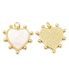 Rack Plating Brass Pendants with Shell KK-K343-04G-1