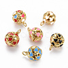 Brass Enamel Charms KK-Q252-023-NF-1