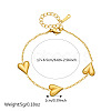 Heart Stainless Steel Pendant Necklaces & Link Bracelets Sets WGCB0A8-01-4