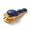 Natural Lapis Lazuli Alligator Hair Clips G-B042-03G-03-3