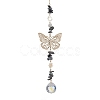 Butterfly Brass Pendant Decorations HJEW-TA00131-03-1