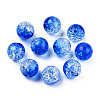 Transparent Crackle Acrylic Beads CACR-N002-21-3