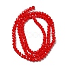 Opaque Solid Color Crystal Glass Rondelle Beads Strands LS-EGLA-F049A-02-2