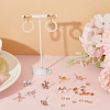 Bowknot Shapes Brass Stud Earring Findings KK-AN0001-09-7